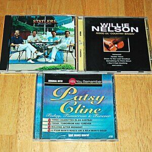Classic Country Music CDS Lot of 3 Nelson Statler Cline